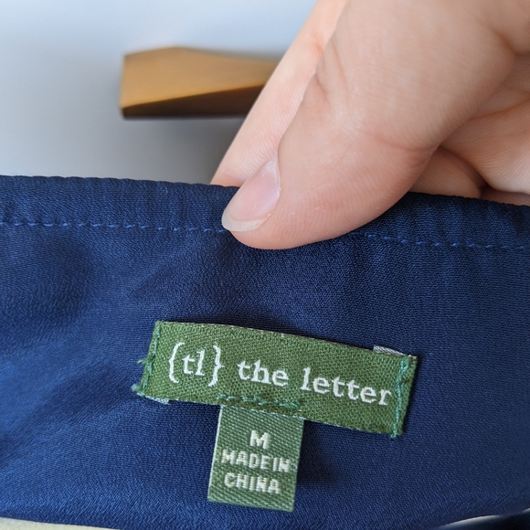 *** The Letter (tl)*** blue chiffon mini dress - Picture 3 of 3